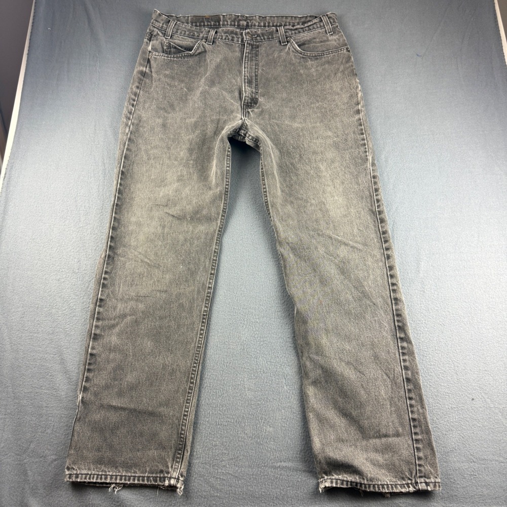 Vintage Levis 505 Jeans Men's 40x32 (Fits 38x32) Black Orange Tab Straight Fit